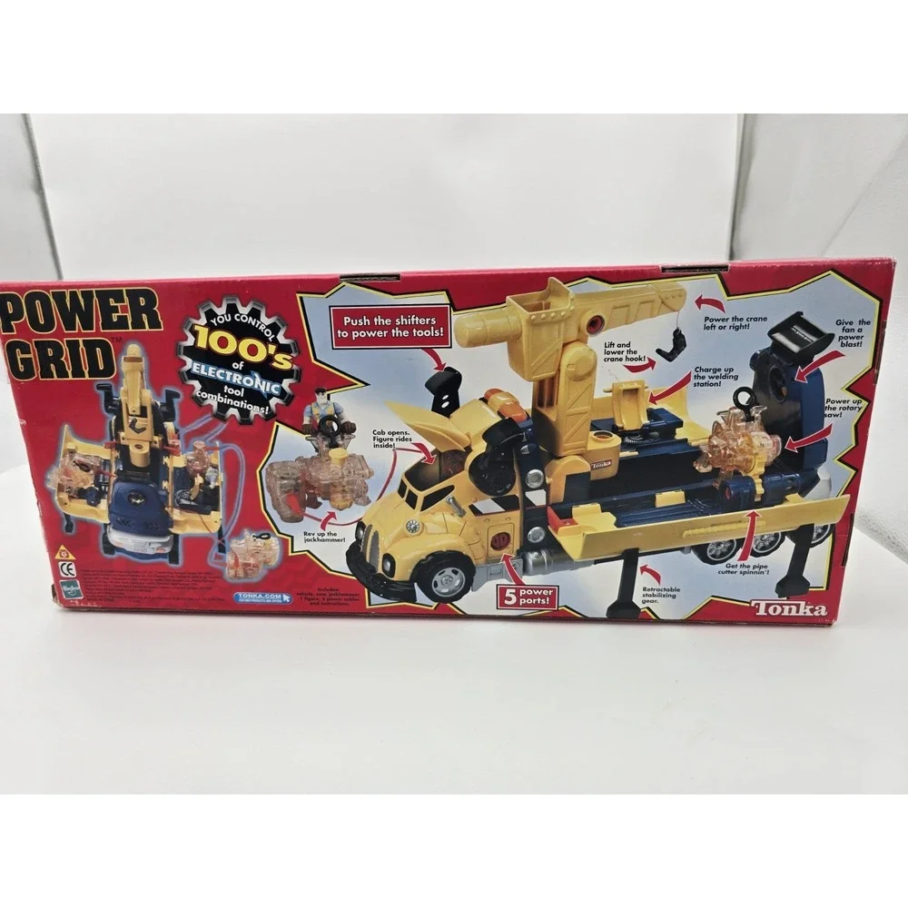 Tonka Truck Power Grid 2002‎ With Accessories Hasbro Saw, Jackhammer,  Cables